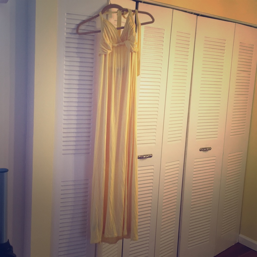 Dress maxi w slip sewed in